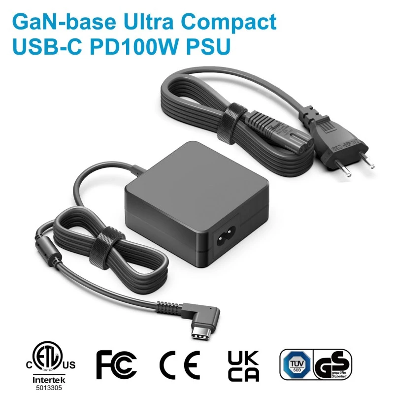 100W GaN kvadrat PD USB-C güc adapteri
