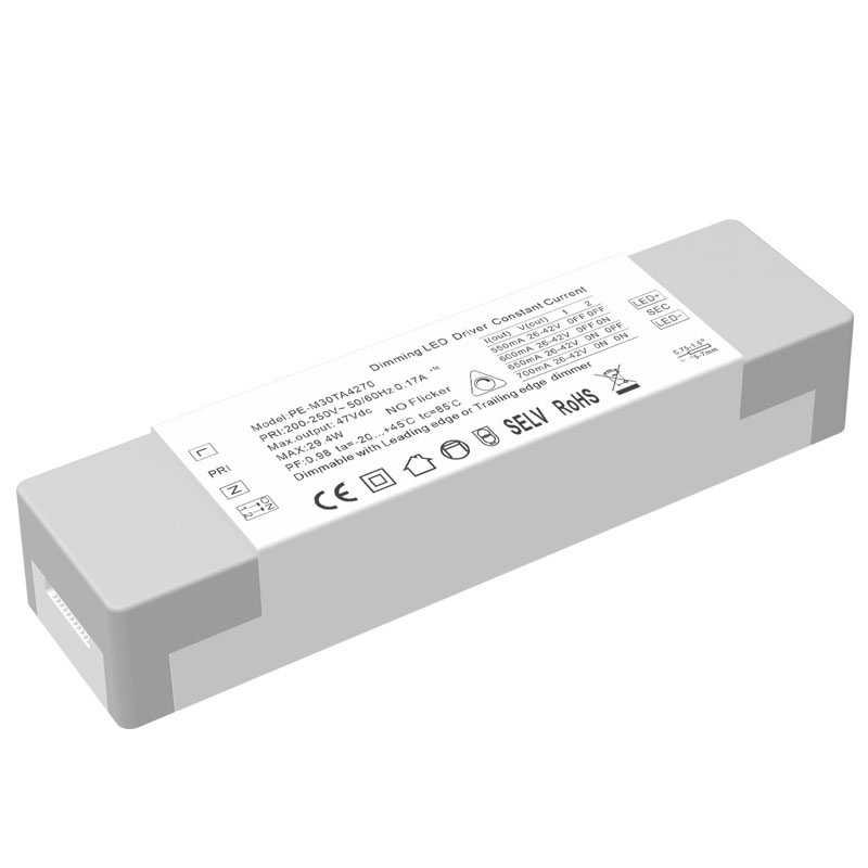 30W Sabit Cərəyan Triac Dimləşdirilə bilən LED Sürücü