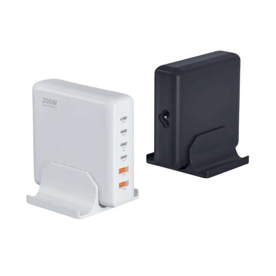 6 tip C portu olan 200w masaüstü pd şarj cihazı