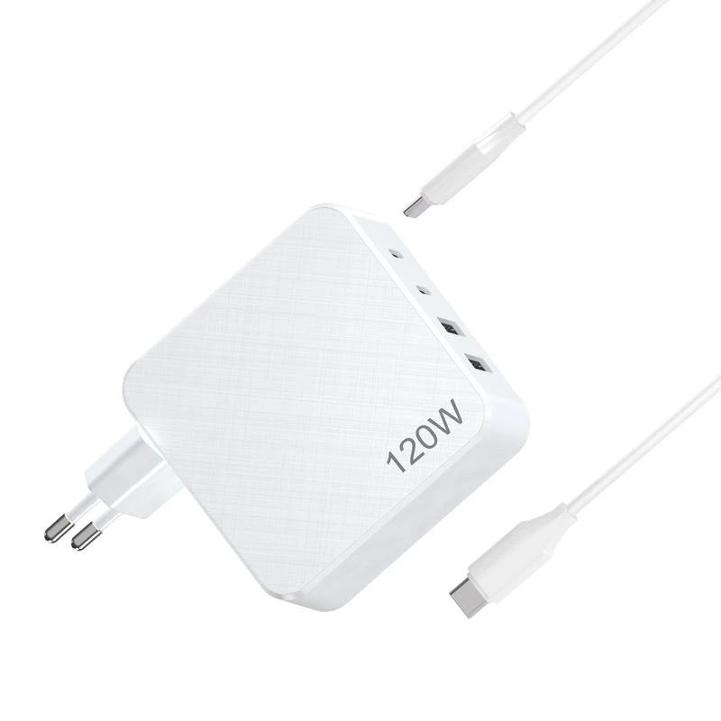 Noutbuk üçün çox portlu divar şarj cihazı 120W GaN USB C şarj cihazı