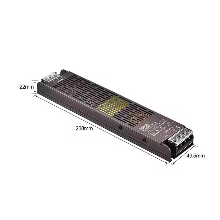 Ultra İncə və ya İncə 100W 12V/24V Tək Çıxışlı Kommutasiya Enerji Təchizatı